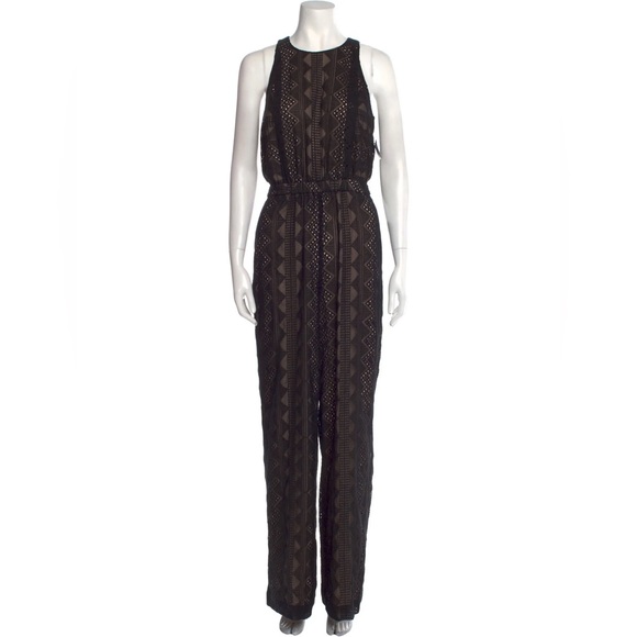 Rachel Zoe Elegant Lace Pattern Crew Neck Fully Lined...